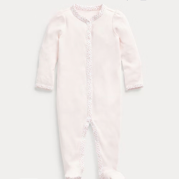 Ralph Lauren Cotton Footed Coverall Baby Girl 3 M- 10-14 lbs - Picture 15 of 15